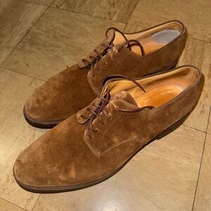 Brooks Brothers x Peal & Co Snuff Suede Derby Shoes Made in England